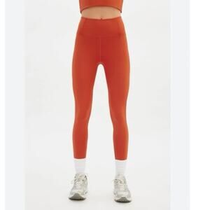 Girlfriend Collective High Rise Burnt Orange Leggings Size Small yoga gym